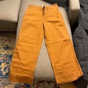 High rise wide leg cropped pants